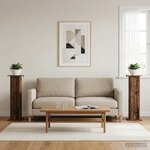 vidaXL Support de Plante 2 pc Bois ancien 30 5 x 30 x 100 5 cm