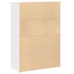 vidaXL Bibliothèque blanc 60x24x85 cm bois d'ingénierie