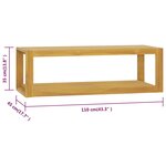 vidaXL Armoire murale de salle de bain 110x45x35cm Bois de teck solide