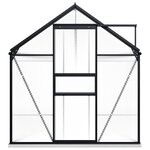 vidaXL Serre avec cadre de base Anthracite Aluminium 9 31 m²