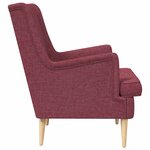 vidaXL Fauteuil Bordeaux Tissu