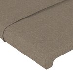 vidaXL Tête de lit avec oreilles Taupe 83x23x118/128 cm Tissu