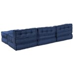vidaXL Unité de canapé modulaire 4 Pièces Indigo Tissu