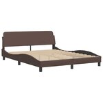 vidaXL Cadre de lit sans matelas Hvar marron 160x200 cm similicuir