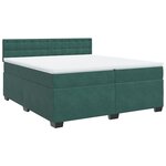 vidaXL Sommier à lattes de lit et matelas Vert foncé 200x200cm Velours