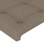 vidaXL Tête de lit avec oreilles Taupe 163x23x78/88 cm Tissu