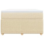 vidaXL Sommier à lattes de lit avec matelas crème 120x190 cm tissu