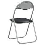 vidaXL Chaise pliante 2 Pièces Noir et gris 48 x 43 5 x 81 cm Simili cuir