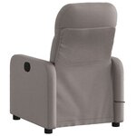 vidaXL Fauteuil de massage inclinable Taupe Tissu