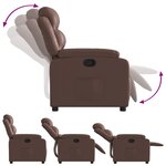 vidaXL Fauteuil inclinable Marron Similicuir