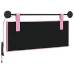 vidaXL Tête de lit suspendue Avec lumière LED Rose Tissu