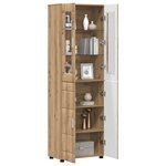 vidaXL Haut Armoire avec porte FLORIN Chêne artisanal 60 x 35 x 182 cm