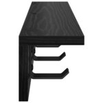 vidaXL Porte-manteau mural avec étagère Chêne noir 60 x 10.5 x 10.5 cm
