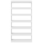 vidaXL Bibliothèque Blanc Bois d'ingénierie