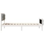 vidaXL Cadre de lit avec tête de lit Gris clair 90 x 200 cm Pin massif