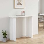 vidaXL Table console Blanc 100 x 39 5 x 75 cm Bois d'ingénierie