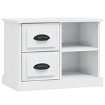 vidaXL Table de chevet blanc brillant 60x35 5x45 cm