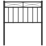 vidaXL Tête de lit de remplacement métal noir 75 cm