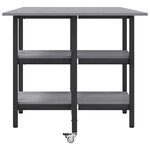 vidaXL Table à dîner 122 x 80 x 76 5 cm Bois d'ingénierie Sonoma gris