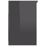 vidaXL Armoire à tiroirs Gris brillant 40x50x76 cm Bois d'ingénierie