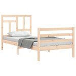 vidaXL Cadre de lit sans matelas 90x200 cm bois massif