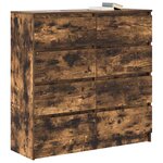 vidaXL Buffet chêne fumé 100x35x99 cm bois d'ingénierie