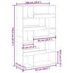 vidaXL Bibliothèque blanc 100x33x156 5 cm bois d'ingénierie