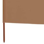 vidaXL Paravent 6 panneaux Tissu 800 x 160 cm Taupe
