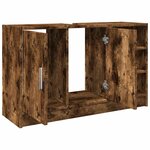 vidaXL Armoire d'évier chêne fumé 90x29x55 cm bois d'ingénierie