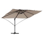 vidaXL Parasol Cantilever Roma en taupe  352x251x260 cm en aluminium