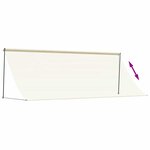 vidaXL Auvent rétractable crème 350x150 m tissu et acier