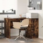 vidaXL Bureau d'angle avec tiroir 2 Pièces Chêne fumé 102 x 50 x 75 cm