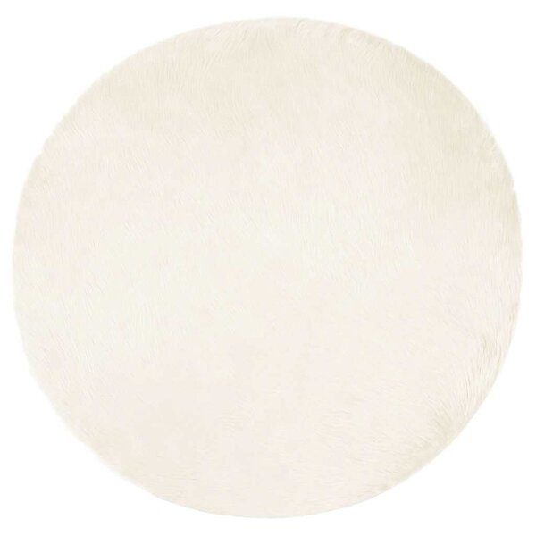 vidaXL Tapis en Peau de Mouton Synthétique Blanc 80 x 80 cm Polyester