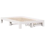 vidaXL Cadre de lit sans matelas blanc 120x200 cm bois de pin massif