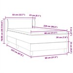 vidaXL Sommier à lattes de lit avec matelas rose 80x220 cm velours