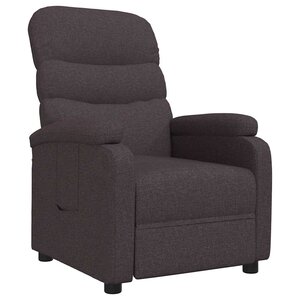 vidaXL Fauteuil inclinable Marron foncé Tissu