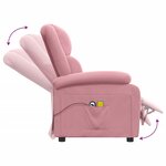 vidaXL Fauteuil électrique de massage Rose Velours