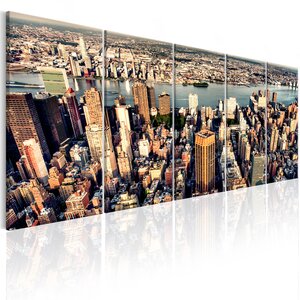Tableau - flight over new york l x h en cm 225x90