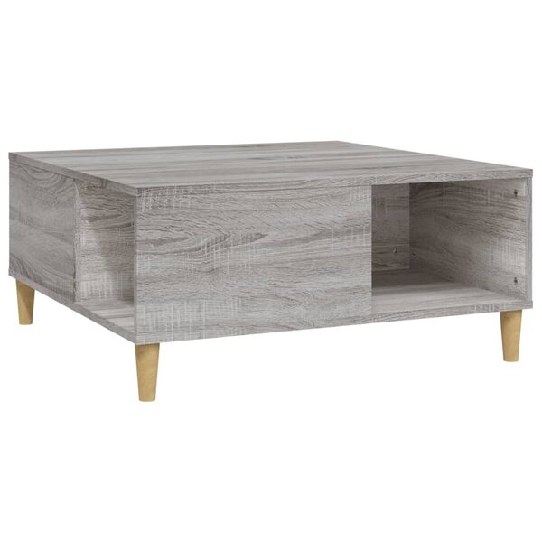 vidaXL Table basse sonoma gris 80x80x36 5 cm bois d'ingénierie