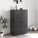 vidaXL Buffet noir 67x39x107 cm acier