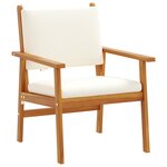 Ensemble de canapé de jardin 5 pièces avec coussins en bois d'acacia