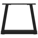 vidaXL Pieds de table basse en forme de V  2 pièces  noir  40 x (30-31 3) cm  acier