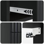 vidaXL Cabinet de chevet mural 2 Pièces Noir 33 x 34 5 x 40 cm