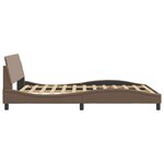 vidaXL Cadre de lit avec tête de lit Cappuccino 140x190 cm Similicuir