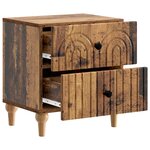 vidaXL Cabinet de chevet avec tiroir Bois ancien 43 x 34 5 x 48 cm
