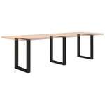 vidaXL Pieds de table à manger en U 3 pièces Noir 70 x (72-73) cm Acier