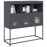 vidaXL Buffet anthracite 100 5x39x107 cm acier laminé à froid