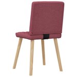 vidaXL Chaises à manger lot de 6 rouge bordeaux tissu