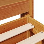 vidaXL Cadre de lit sans matelas cire marron 160x200cm bois pin massif