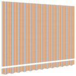 vidaXL Tissu de remplacement d'auvent pour cadre 3 5x2m Rayures multicolores